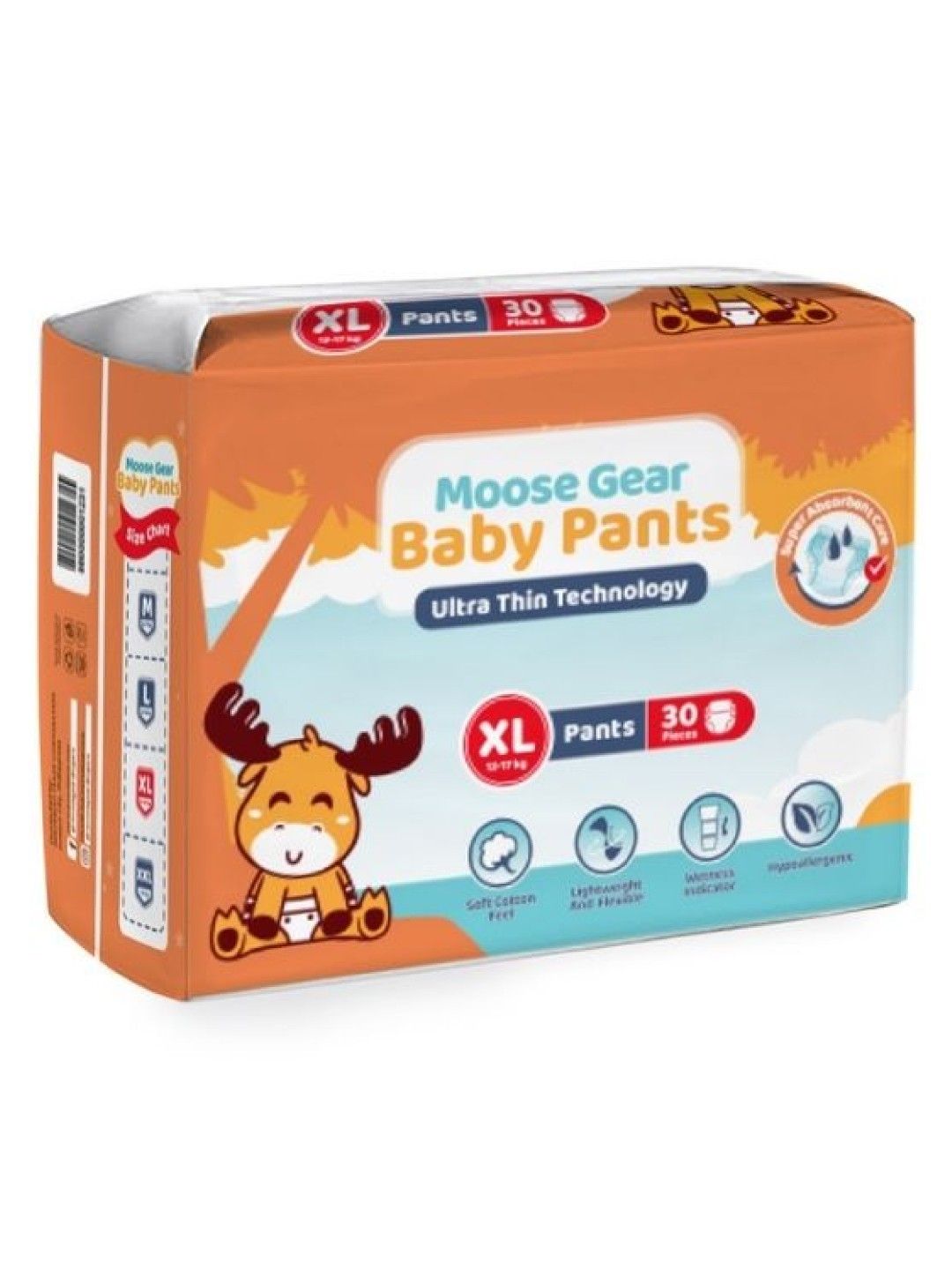 Moose Gear Baby Pants Diapers XL (30 pcs)