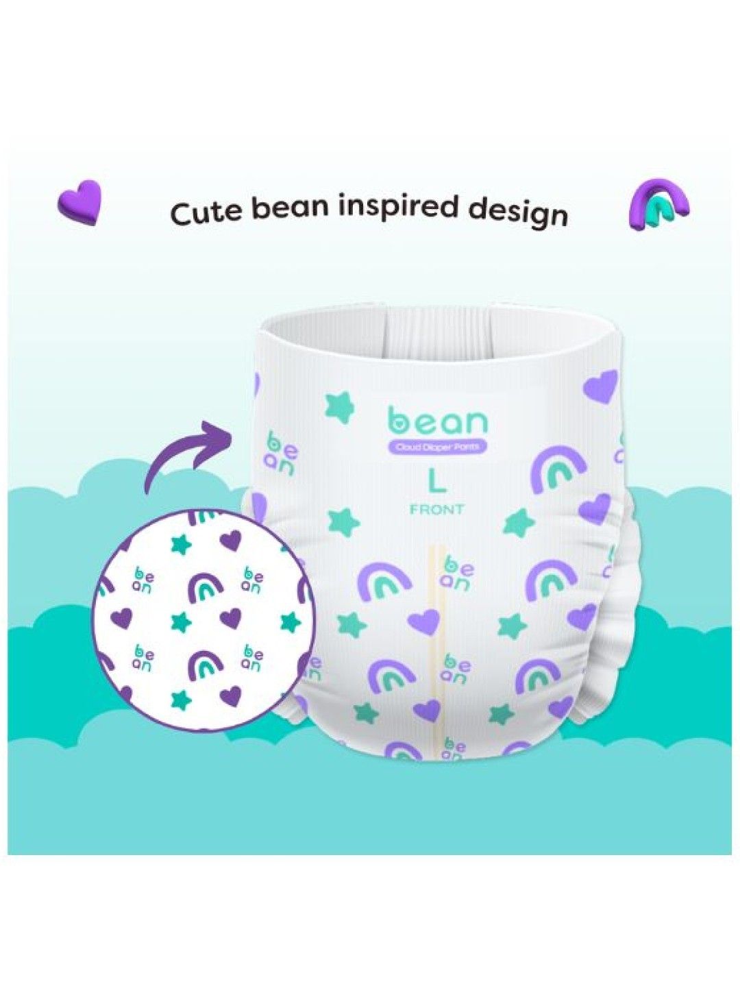 bean [Bundle of 3] Cloud Diapers Pants Large (30s) - 90 pcs (No Color- Image 3)