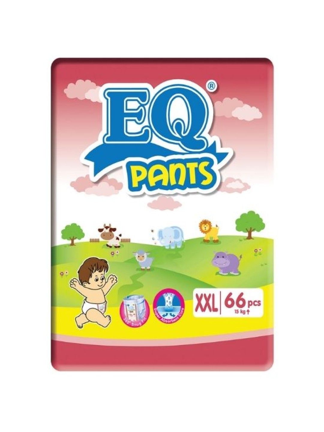 EQ Diapers and Wipes Pants Mega Pack XXL (66 pcs) (No Color- Image 1)