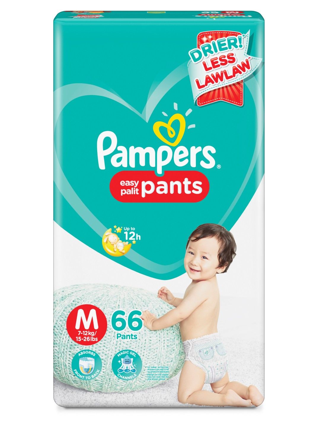 Pampers Baby Dry Pants Medium 66s x 1 pack (66 pcs)