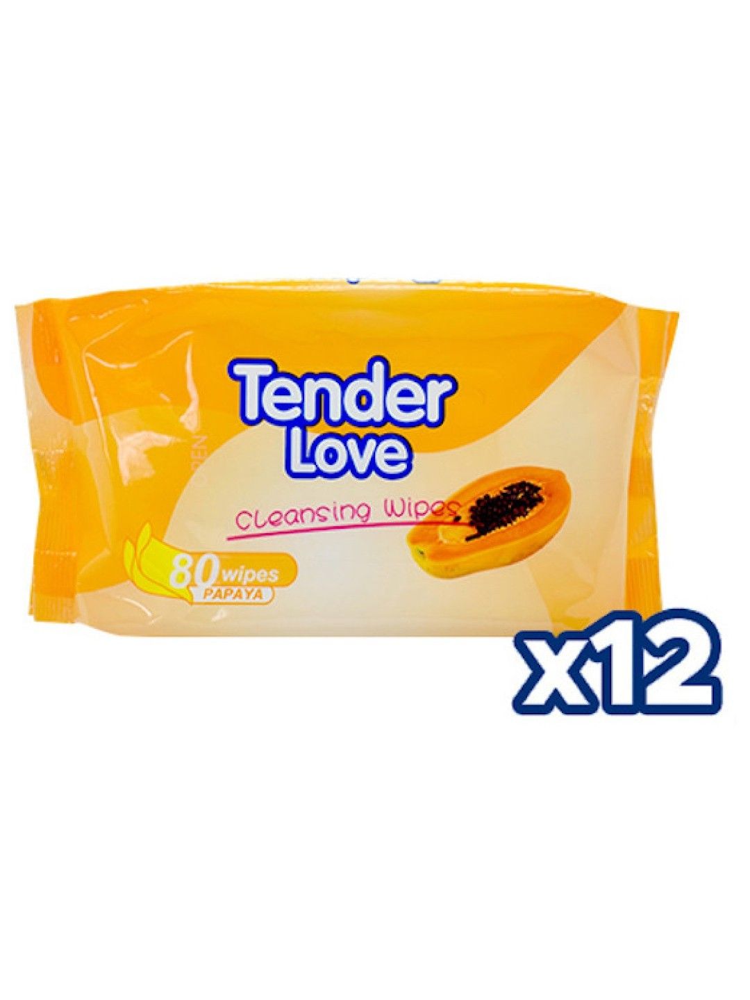 Tender Love Papaya Cleansing Wipes 12-Pack (80s) (No Color- Image 1)