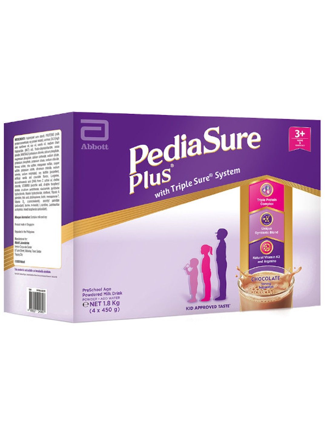 Pediasure Plus Pediasure Plus Choco For Kids Above 3 Years Old (1.8kg) (No Color- Image 1)