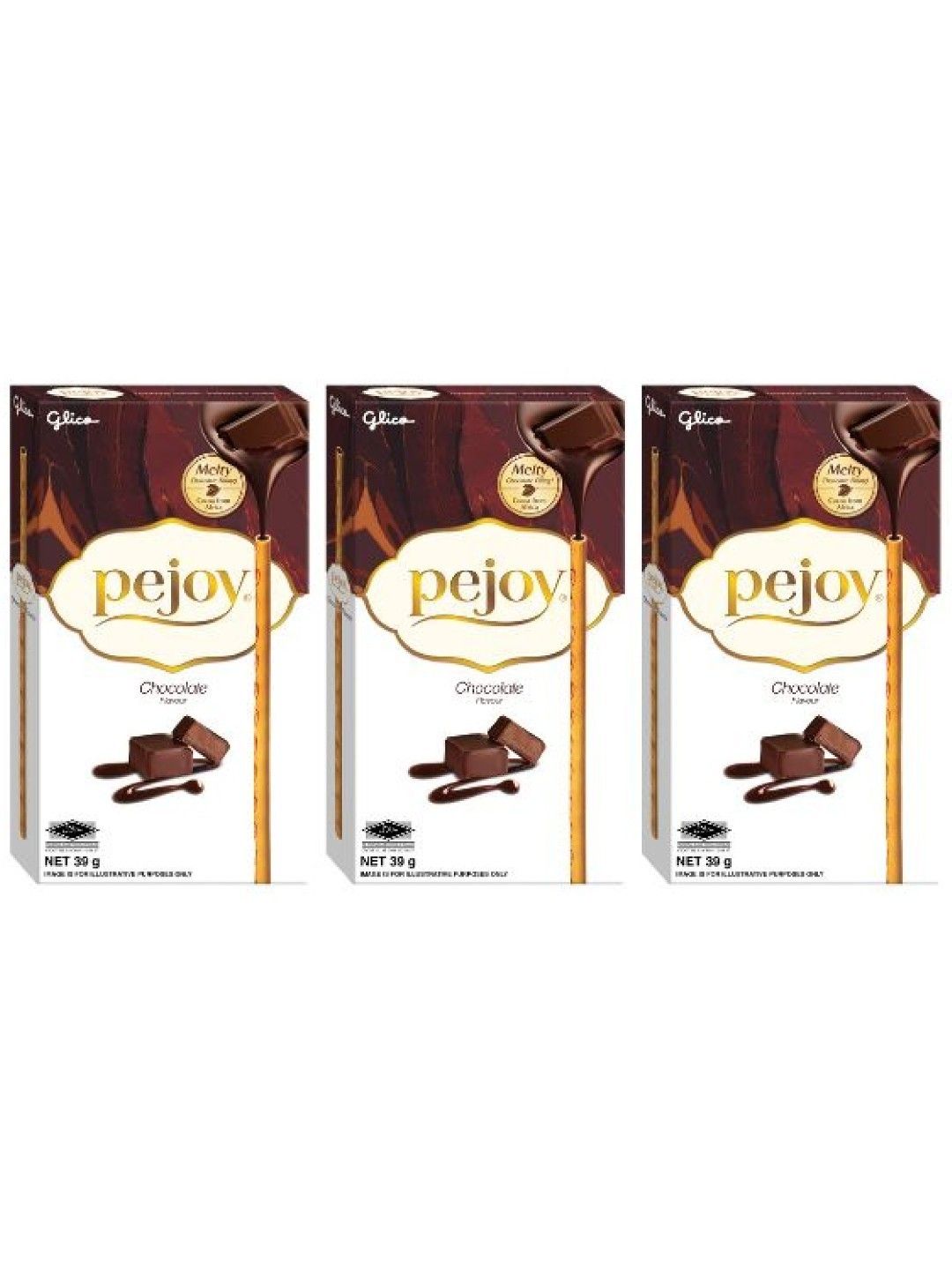 Pejoy Belgian Chocolate Flavour Biscuit Sticks (Bundle of 3) (No Color- Image 2)