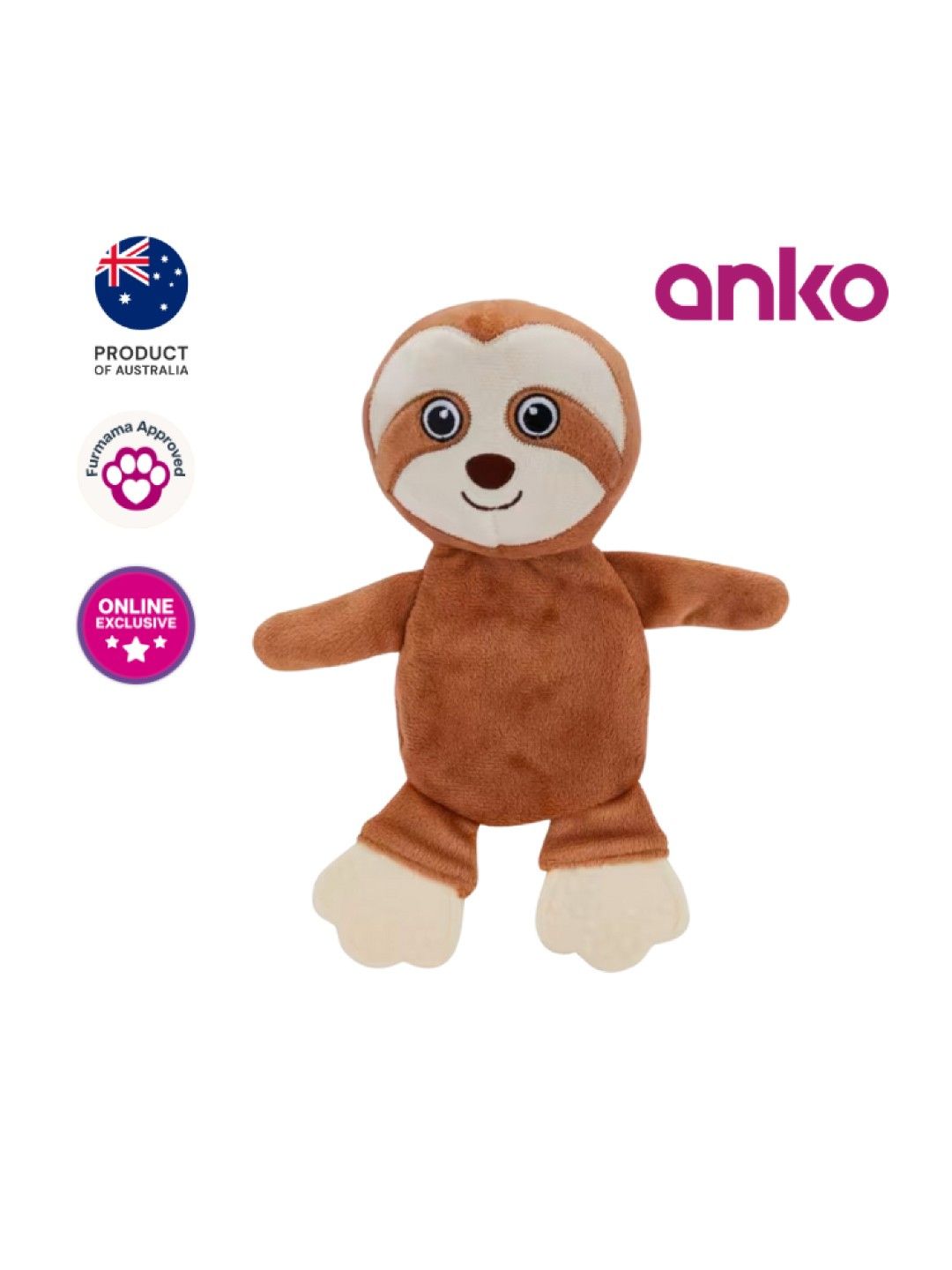 Anko Pet Toy Puppy Crinkle Sloth