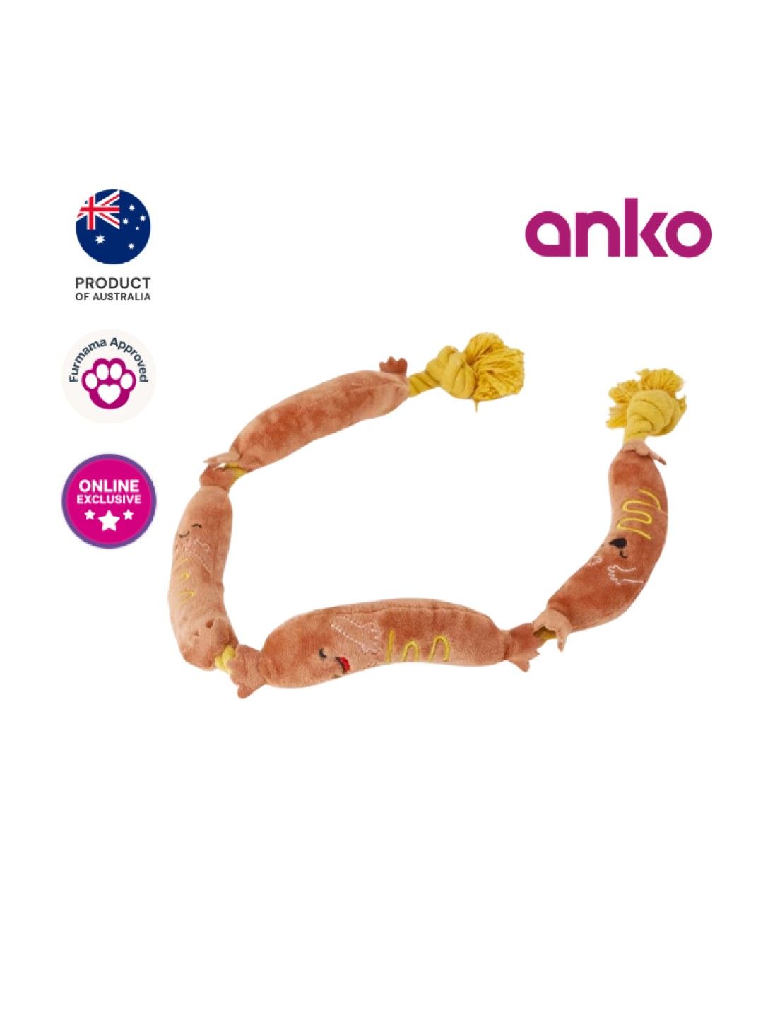 Anko Pet Toy Rope Sausage