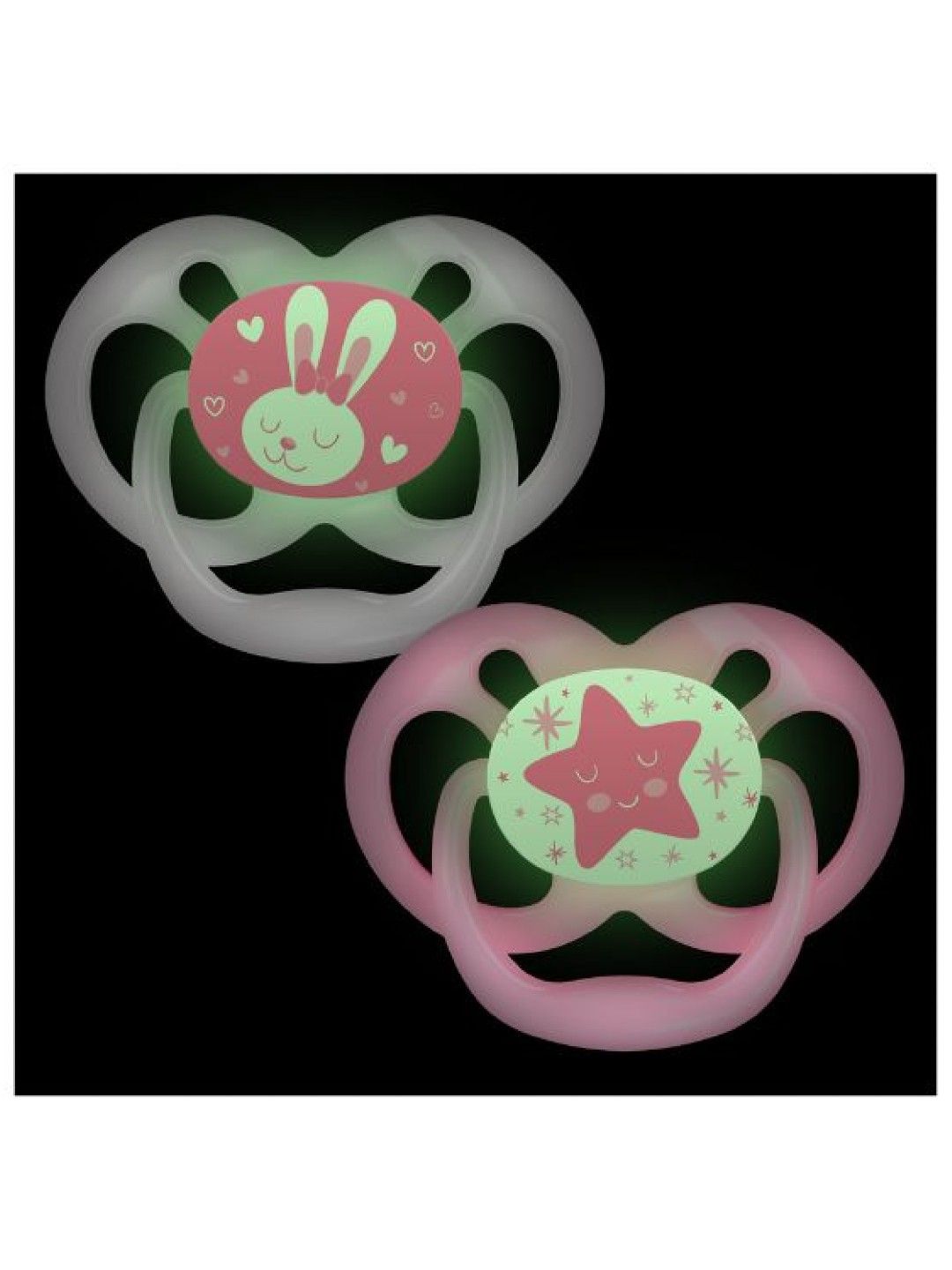 Dr. Brown's Pacifier Advantage - Stage 2 Glow in the Dark (2-Pack) (Pink- Image 2)