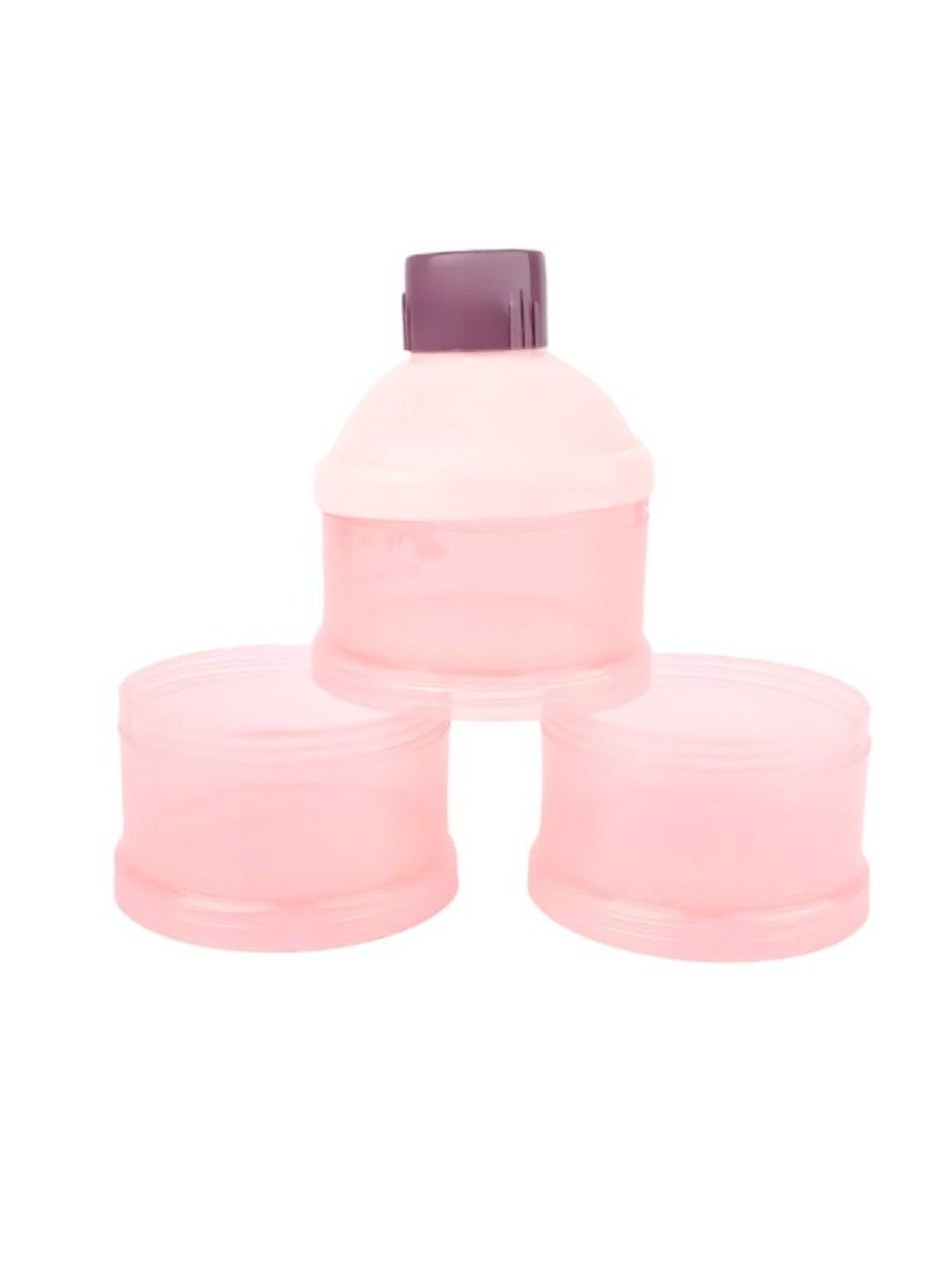 Momeasy 3-Layer Stackable Twist Milk Powder Container (Pink- Image 2)