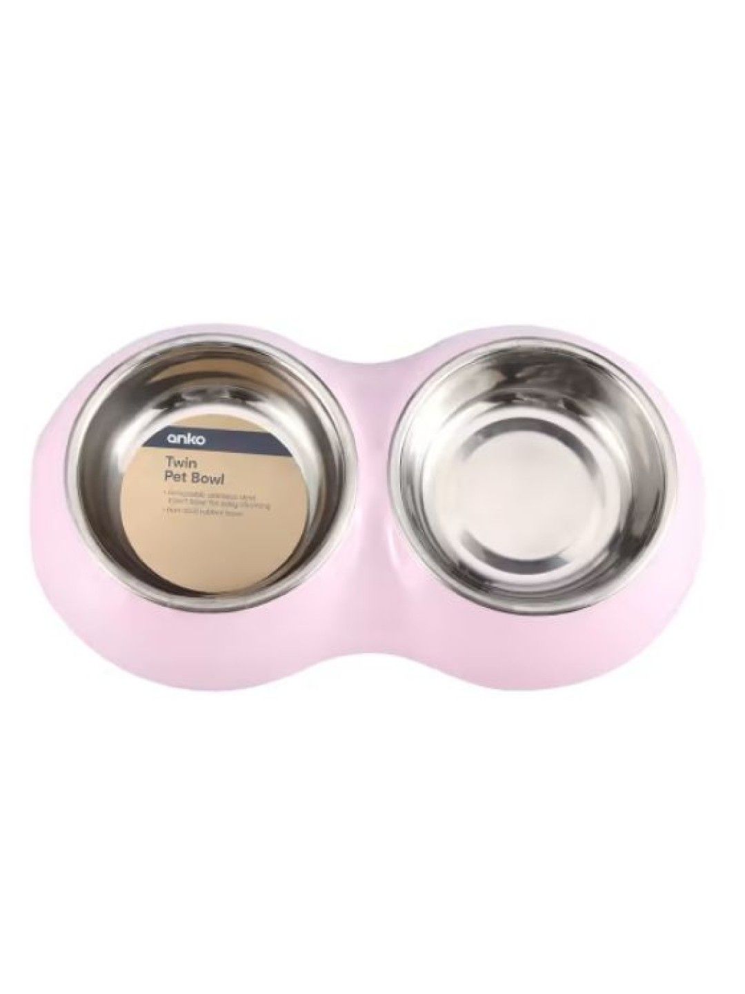 Anko Pet Bowl Twin Melamine (Pink- Image 3)