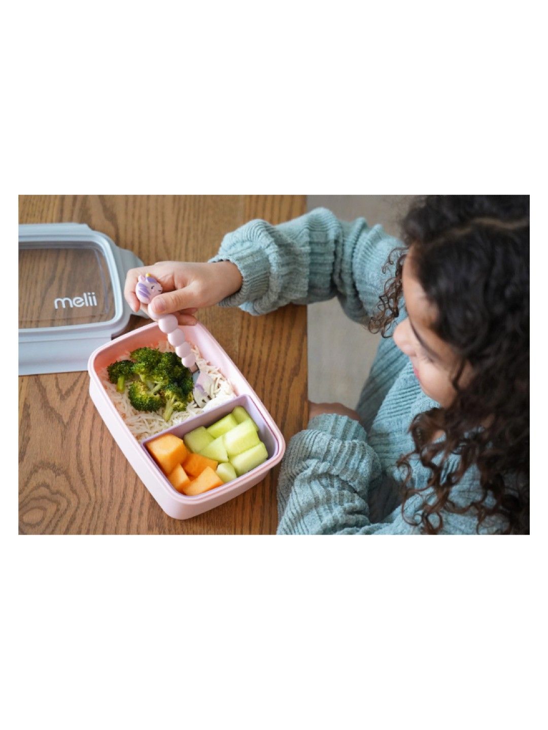 Melii Baby Bento Box with Removable Compartments (Pink- Image 4)