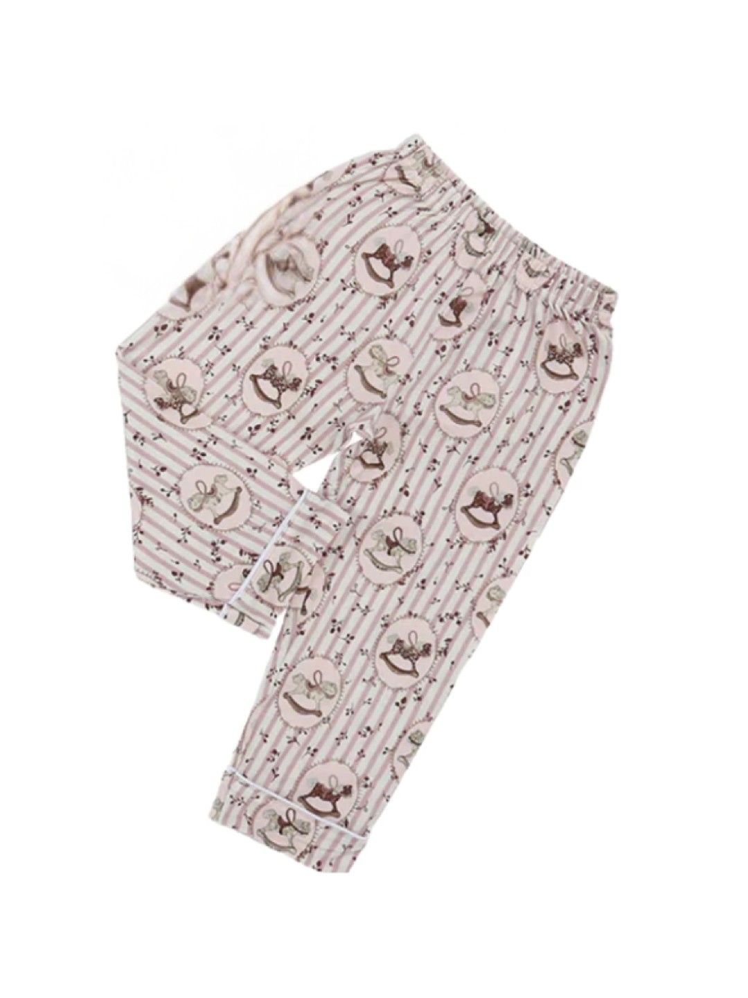 Bamberry Baby Long Sleeves Button Down - Year of the Horse Collection (Pink Horse- Image 3)