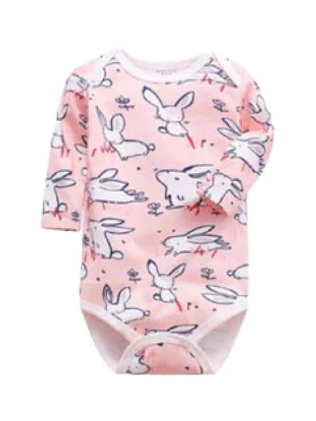 QT Hub 3/4 Sleeve Premium Cotton Onesies (Pink Rabbit- Image 1)