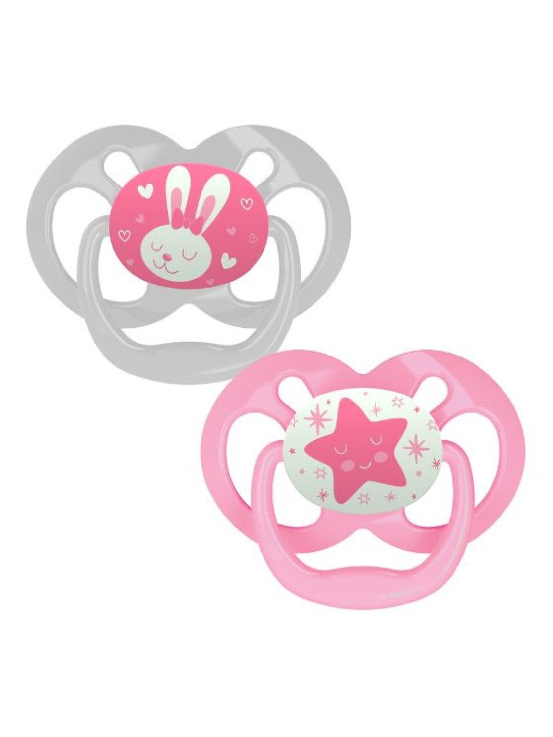 Dr. Brown's Pacifier Advantage - Stage 2 Glow in the Dark (2-Pack) (Pink- Image 1)