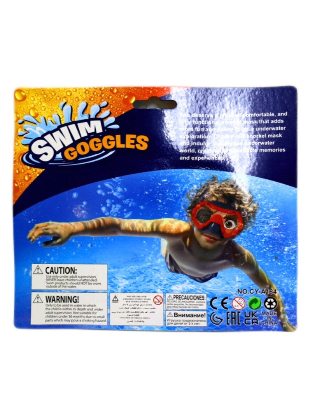 Kidsplay Swim Goggles Big Eyes Pirate (No Color- Image 2)