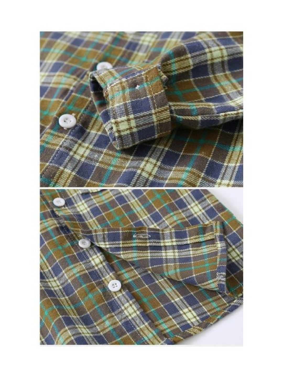 Cottonkind Plaid Longsleeve (Green- Image 2)