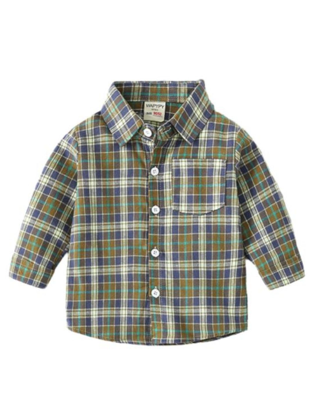 Cottonkind Plaid Longsleeve (Green- Image 1)