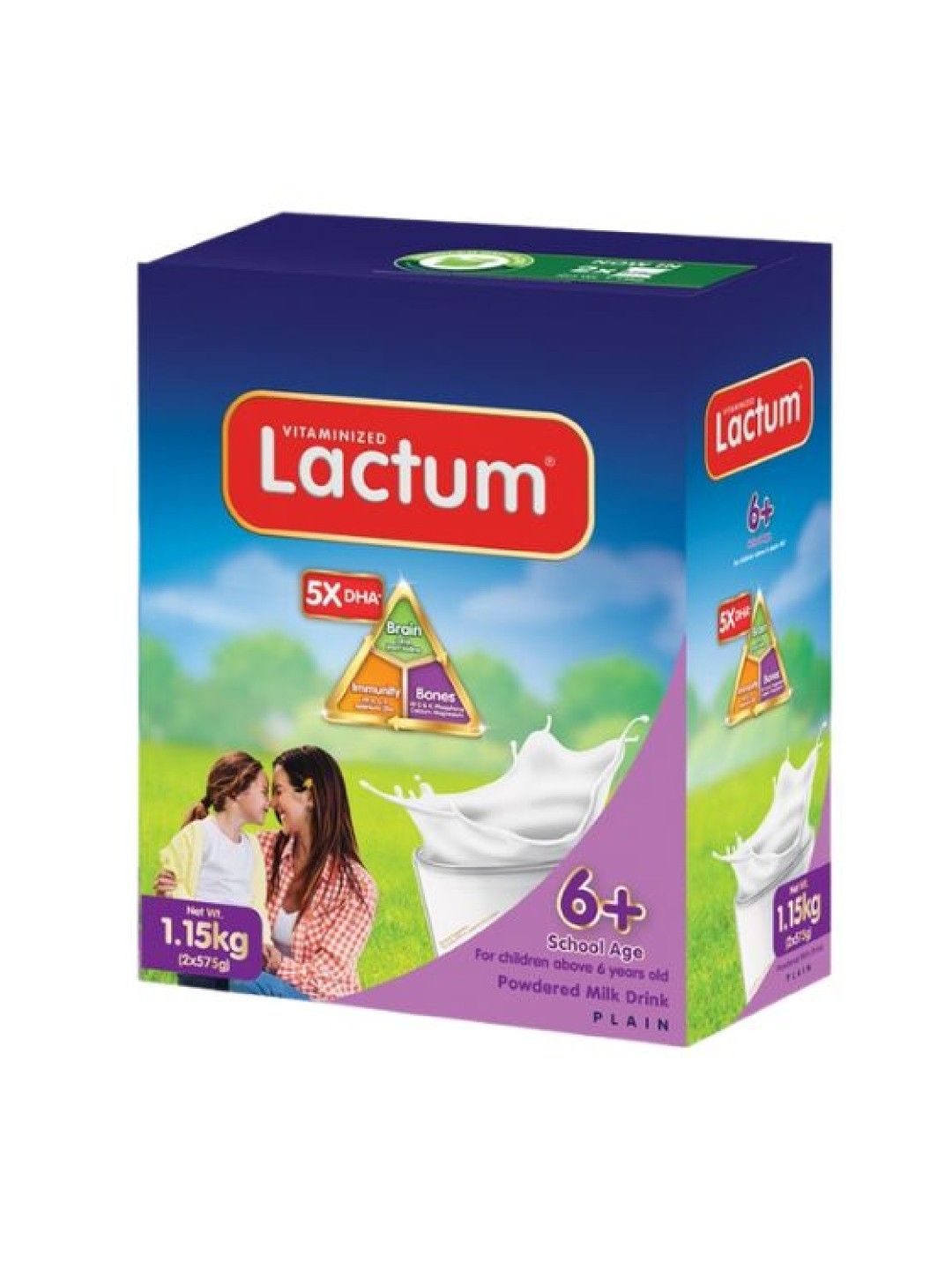 Lactum 6+ Plain Powdered Milk Drink for Children 6 Years Old and Above (1.15kg) (No Color- Image 1)