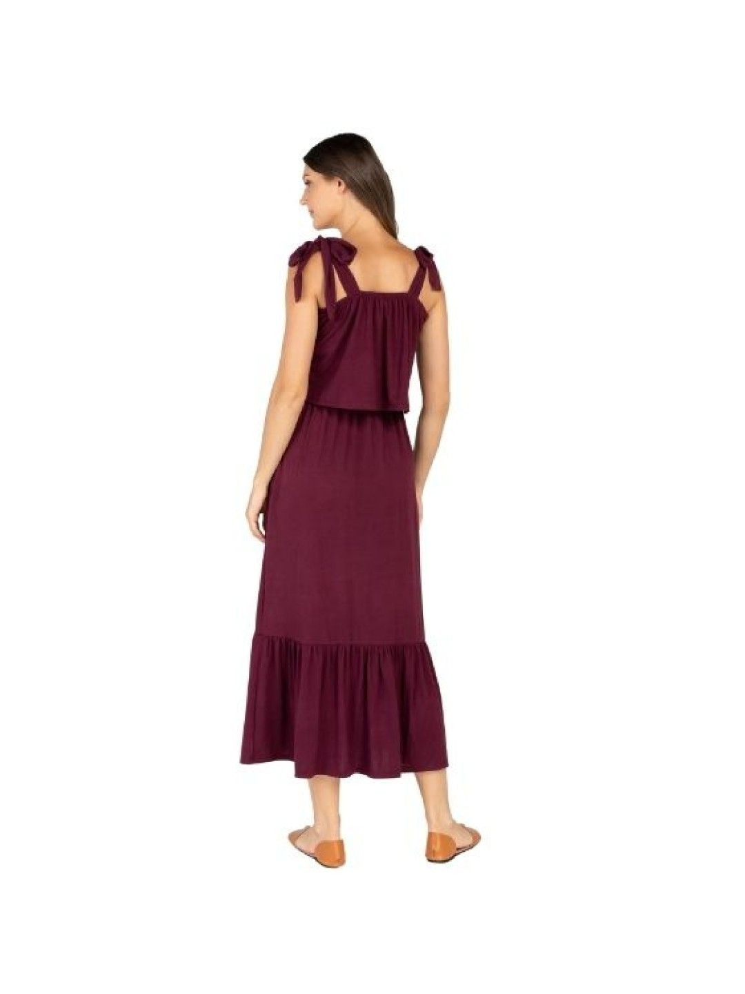 Rocketmom Anne Maternity and Nursing Dress (Plum- Image 4)