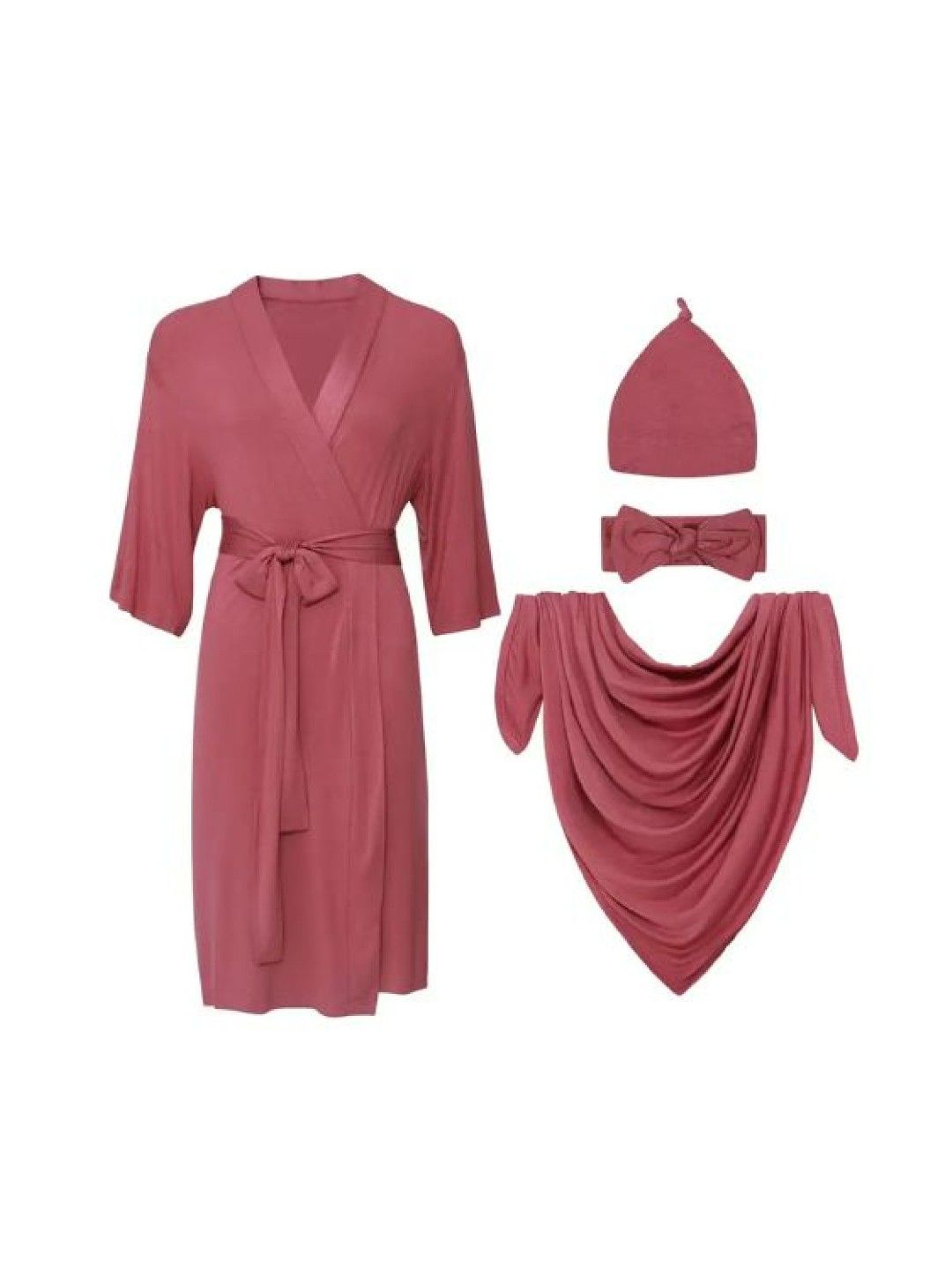 Mamei Solid Color and Maternity Robe Set