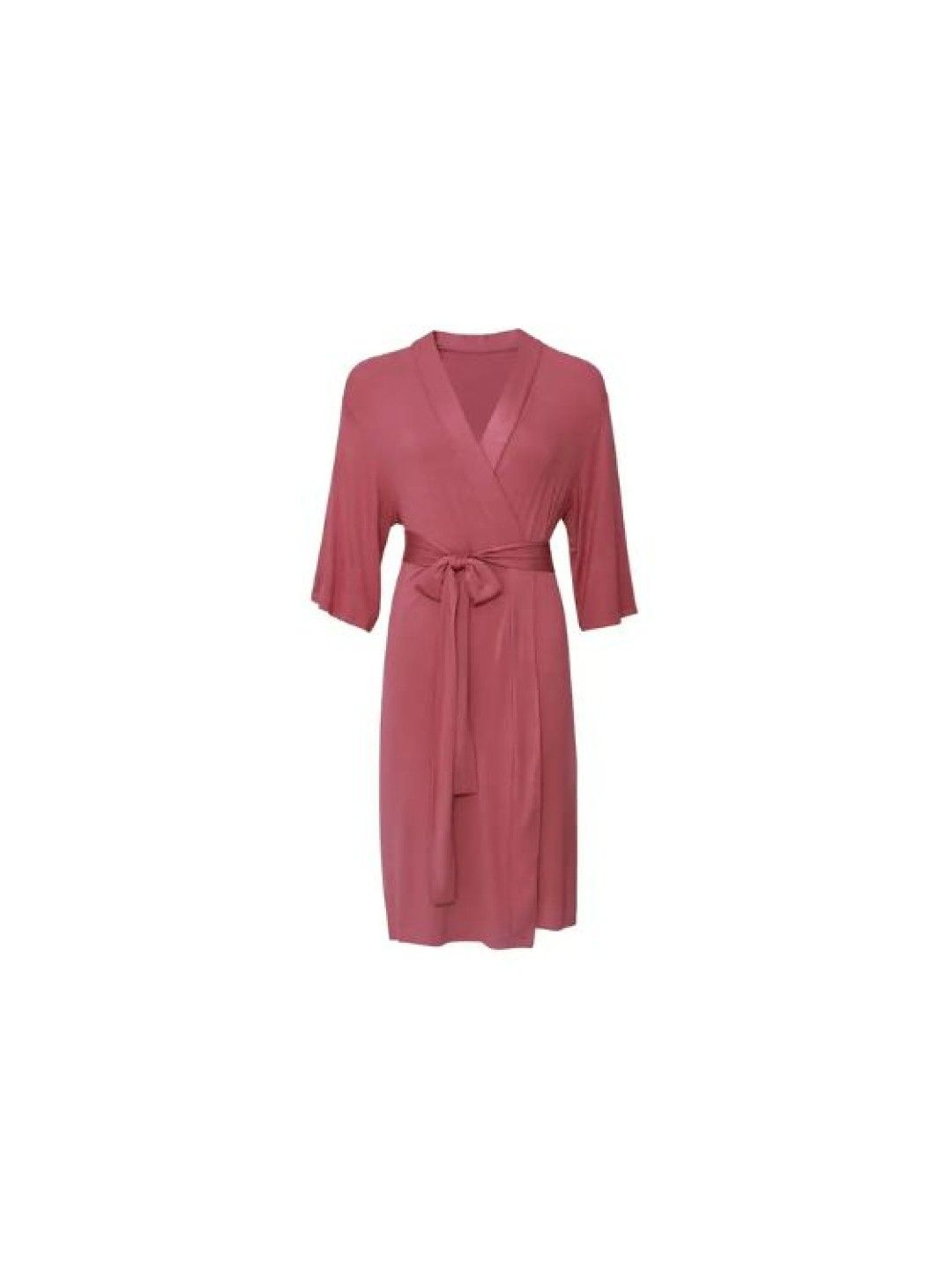 Mamei Solid Color and Maternity Robe Set (Plum- Image 2)