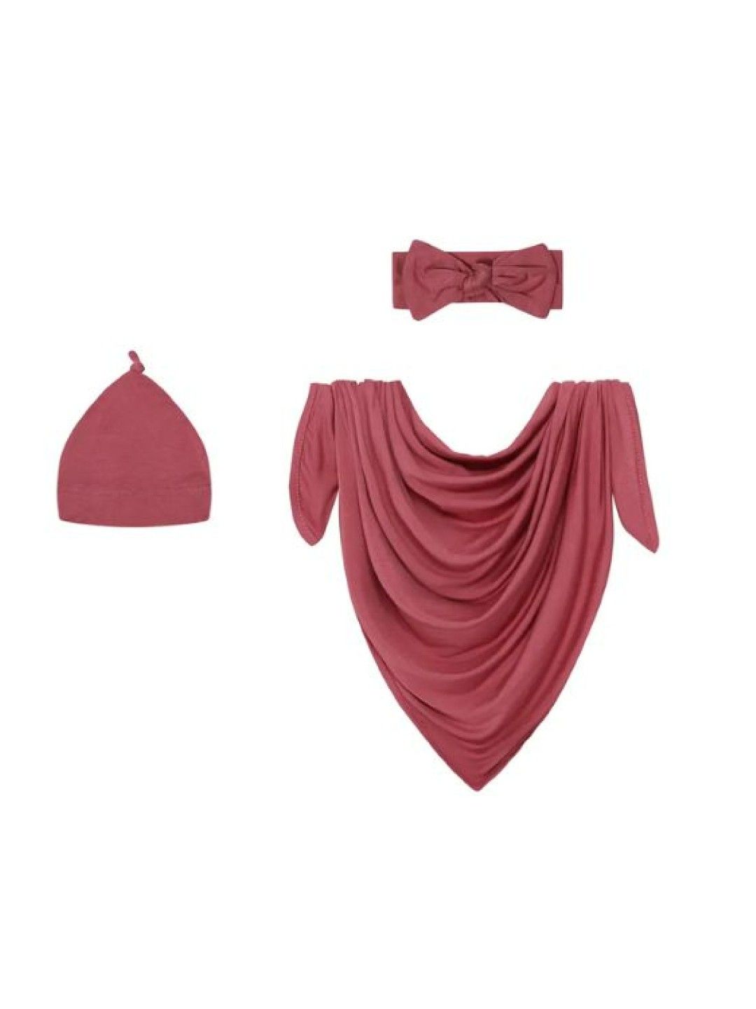 Mamei Solid Color and Maternity Robe Set (Plum- Image 3)