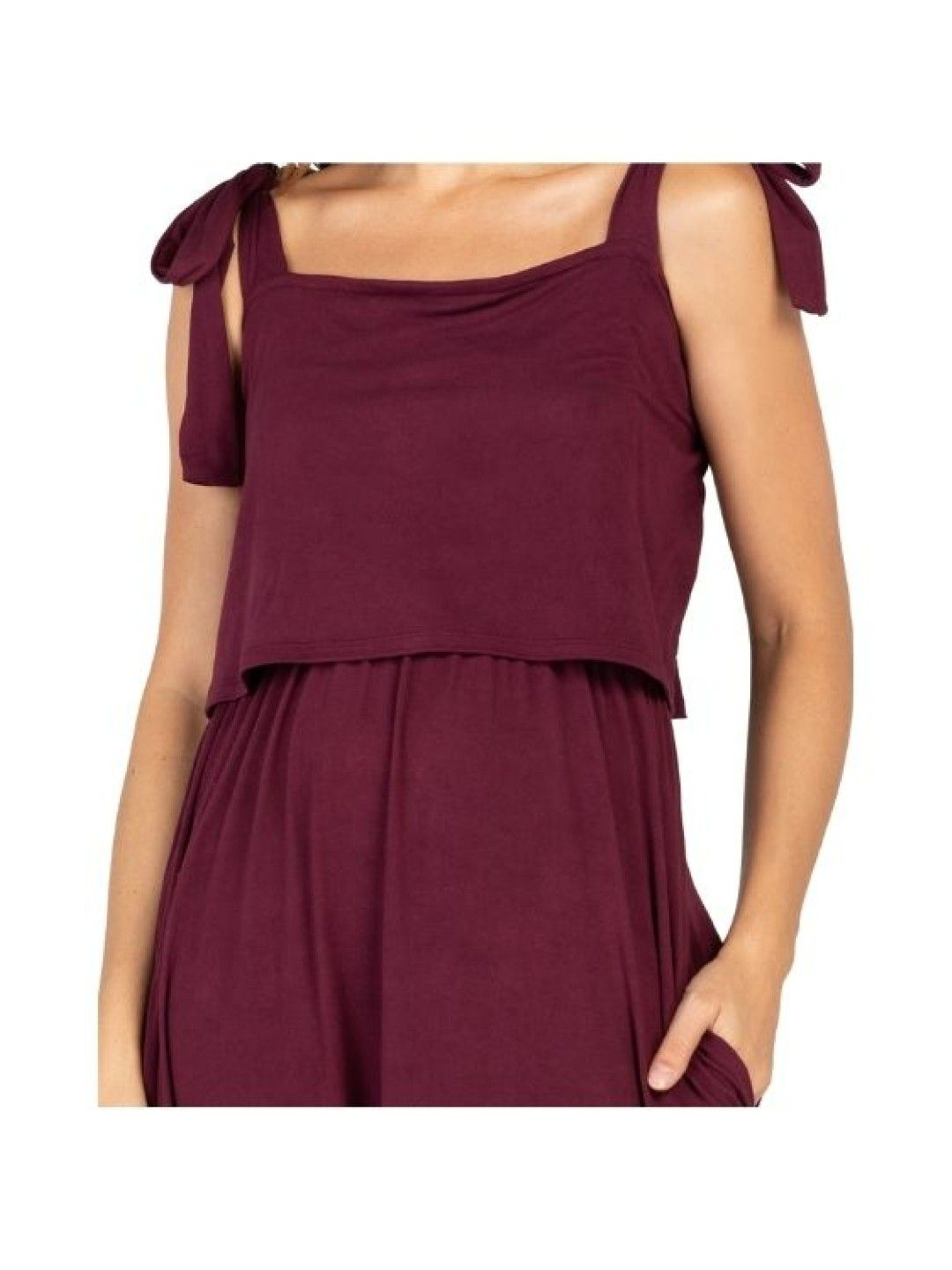 Rocketmom Anne Maternity and Nursing Dress (Plum- Image 1)