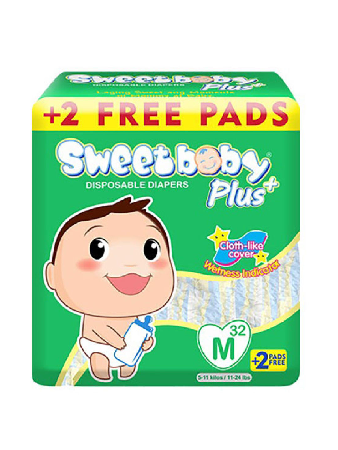 Sweetbaby Plus Disposable Diapers Medium Big Pack (32s)