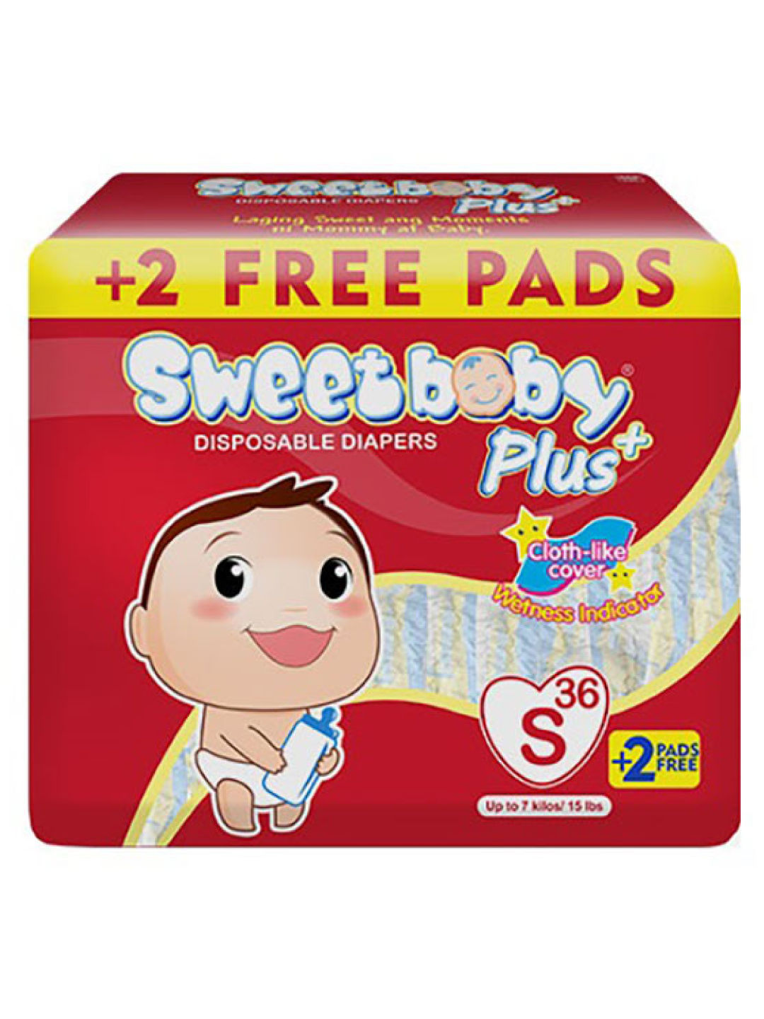 Sweetbaby Plus Disposable Diapers Small Big Pack (36s)