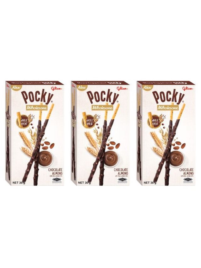 Pocky Wholesome Chocolate Almonds Biscuit Sticks (Bundle of 3)