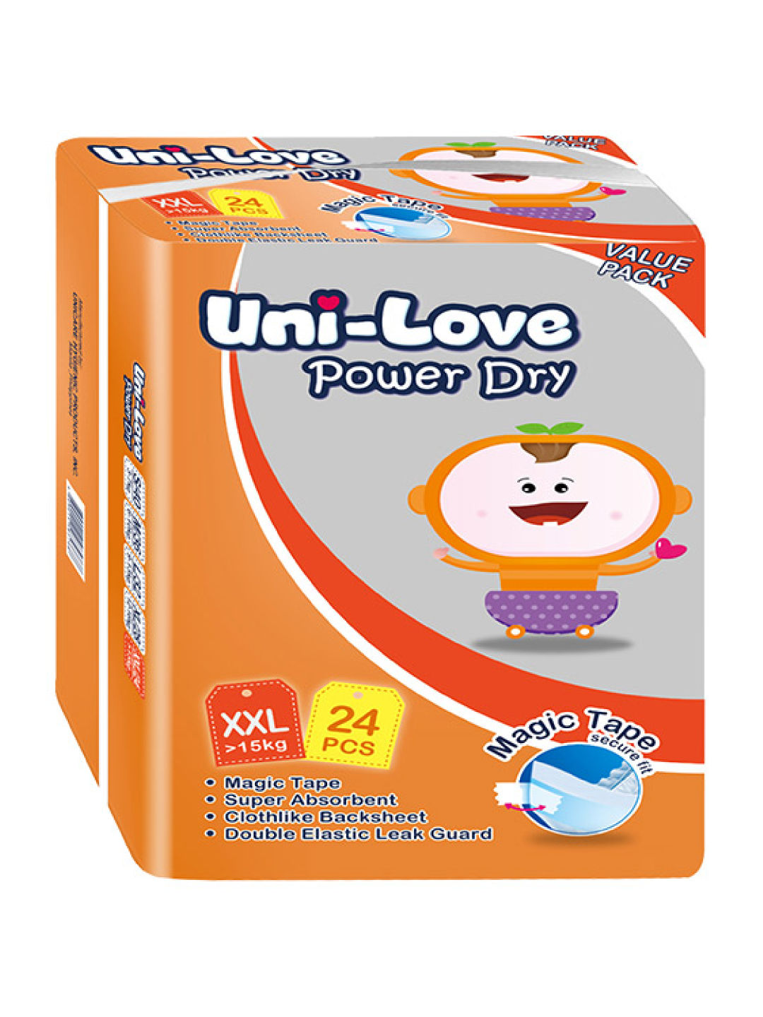 Uni-love Powerdry Baby Diaper XXL (24 pcs) (No Color- Image 1)