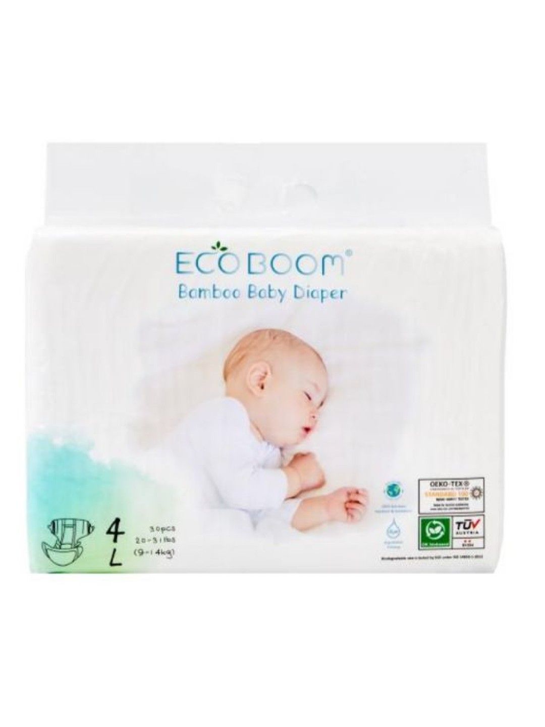 Eco Boom Premium Bamboo Tape Biodegradable Diapers - Large (30s)