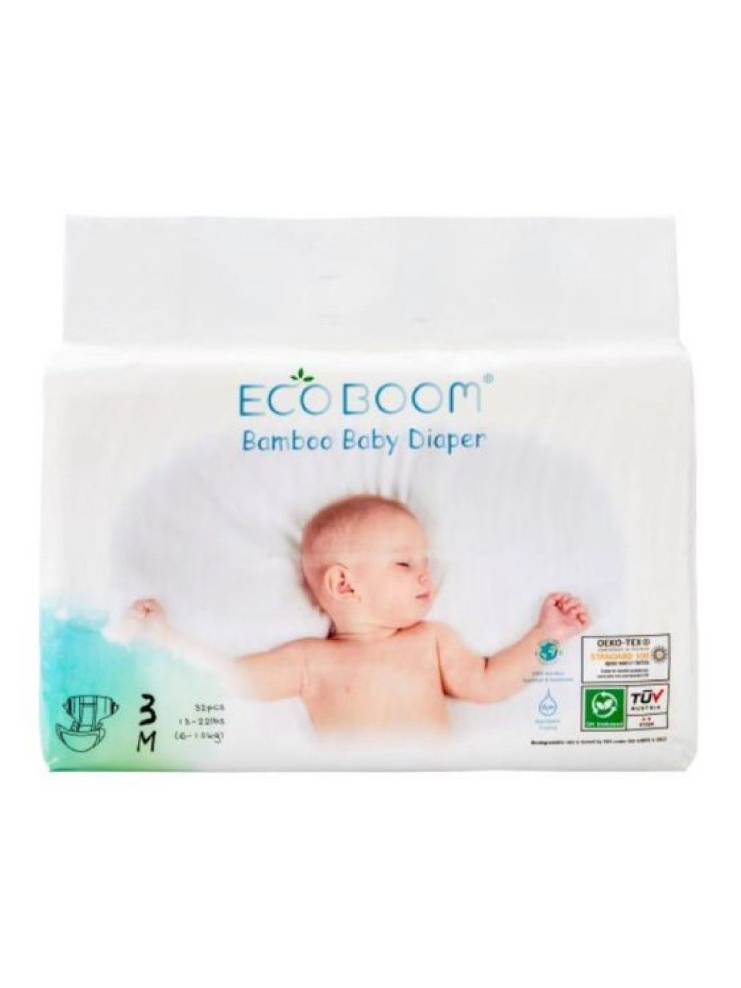 Eco Boom Premium Bamboo Tape Biodegradable Diapers - Medium (32s)