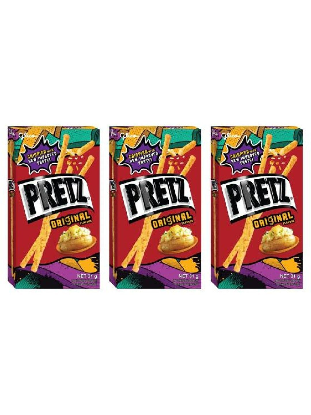 Pretz Original Flavour Biscuit Sticks (Bundle of 3)
