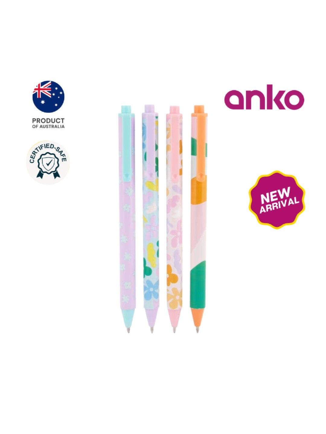 Anko Printed Ballpoint Pen Pack (Assorted- Image 1)