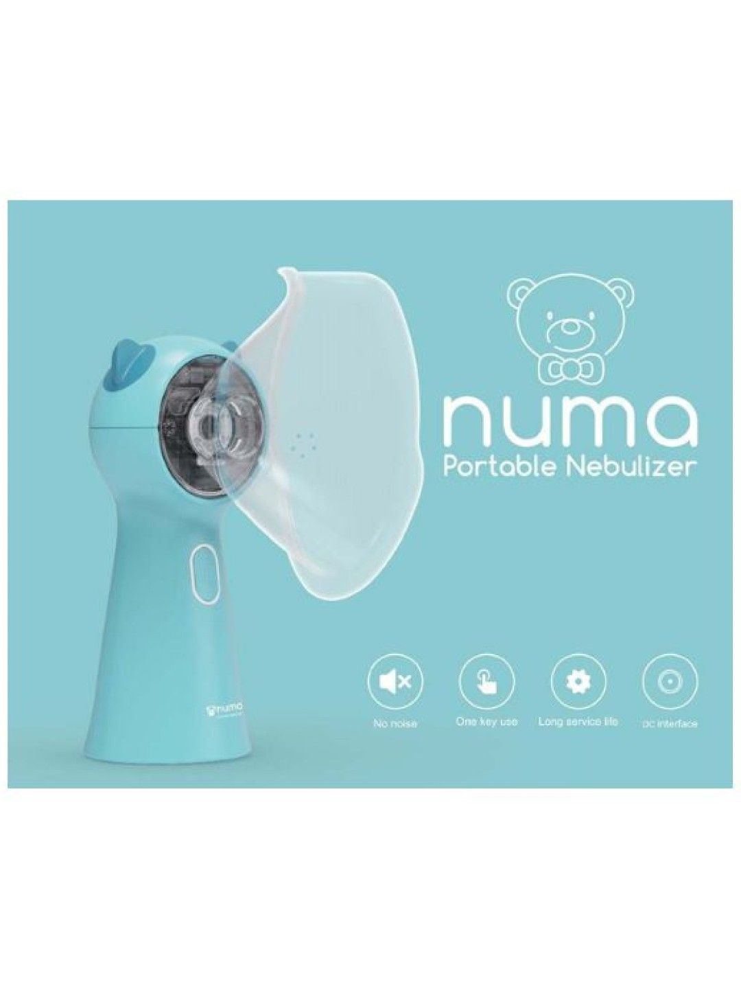 Numa Portable Nebulizer (Handheld / Silent with Self Cleaning) (Brown- Image 2)