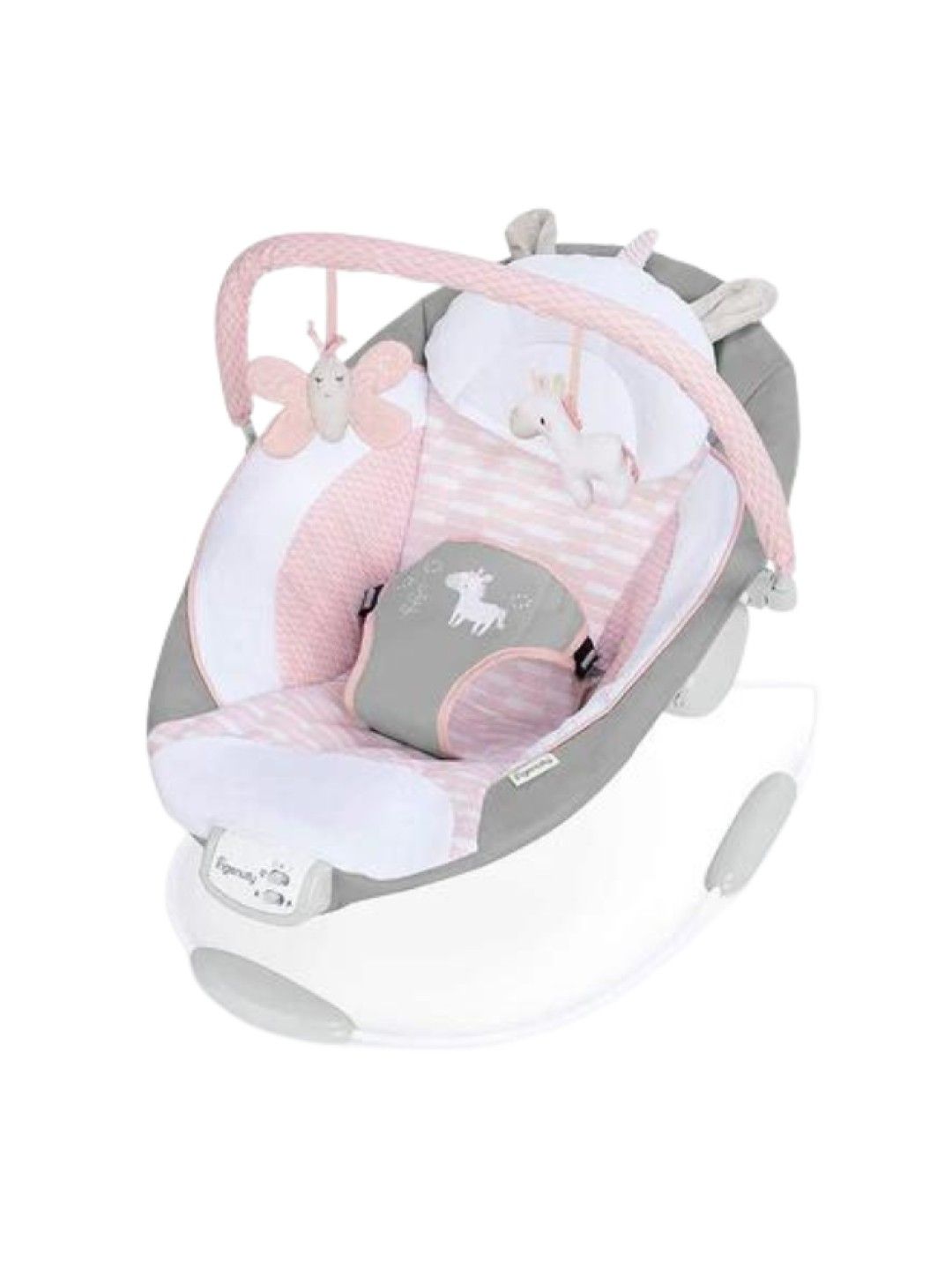 Bright Starts Cradling Bouncer Flora the Unicorn (No Color- Image 1)