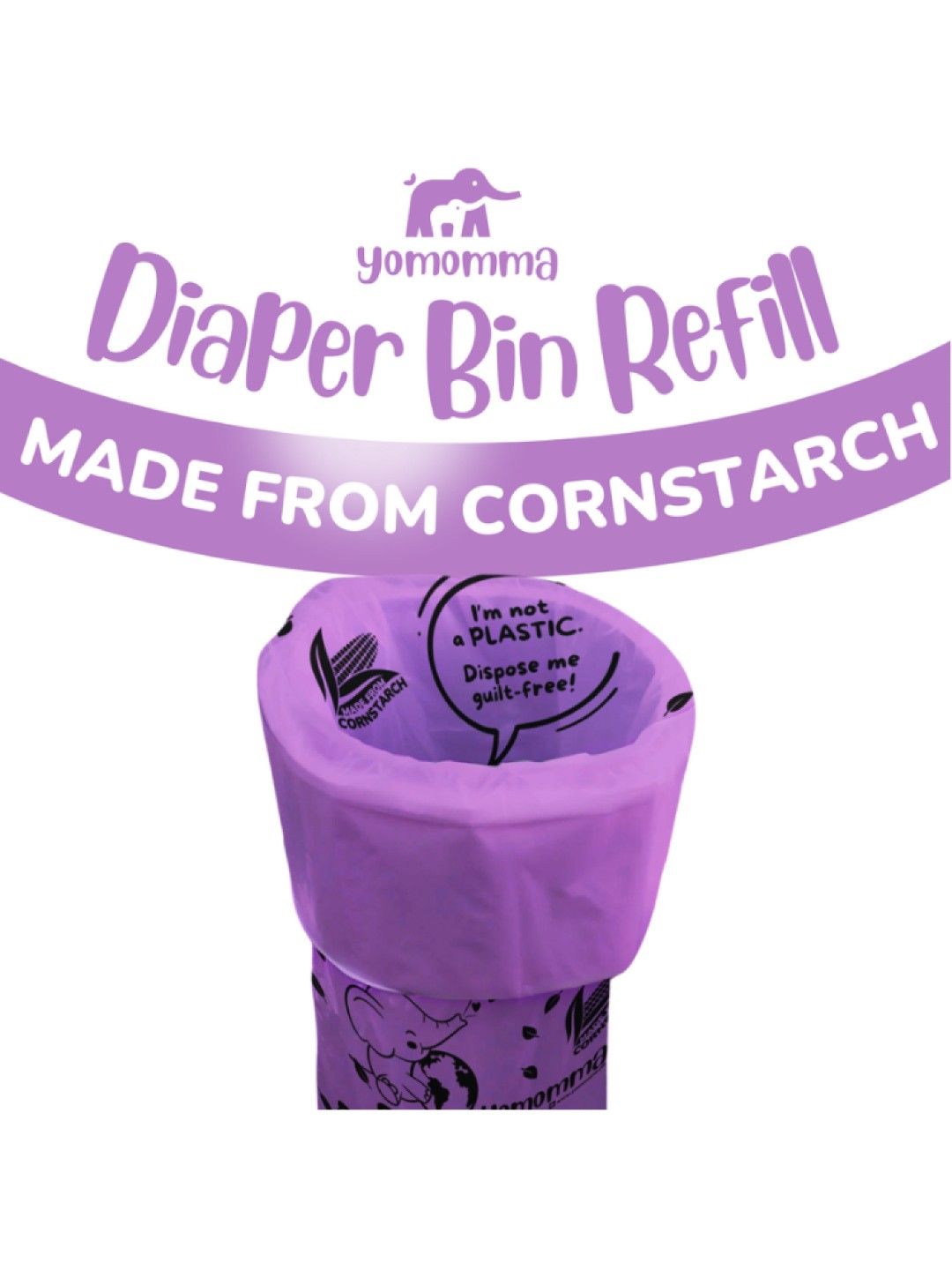 Yomomma Diaper Bin Compostable Refill (No Color- Image 2)