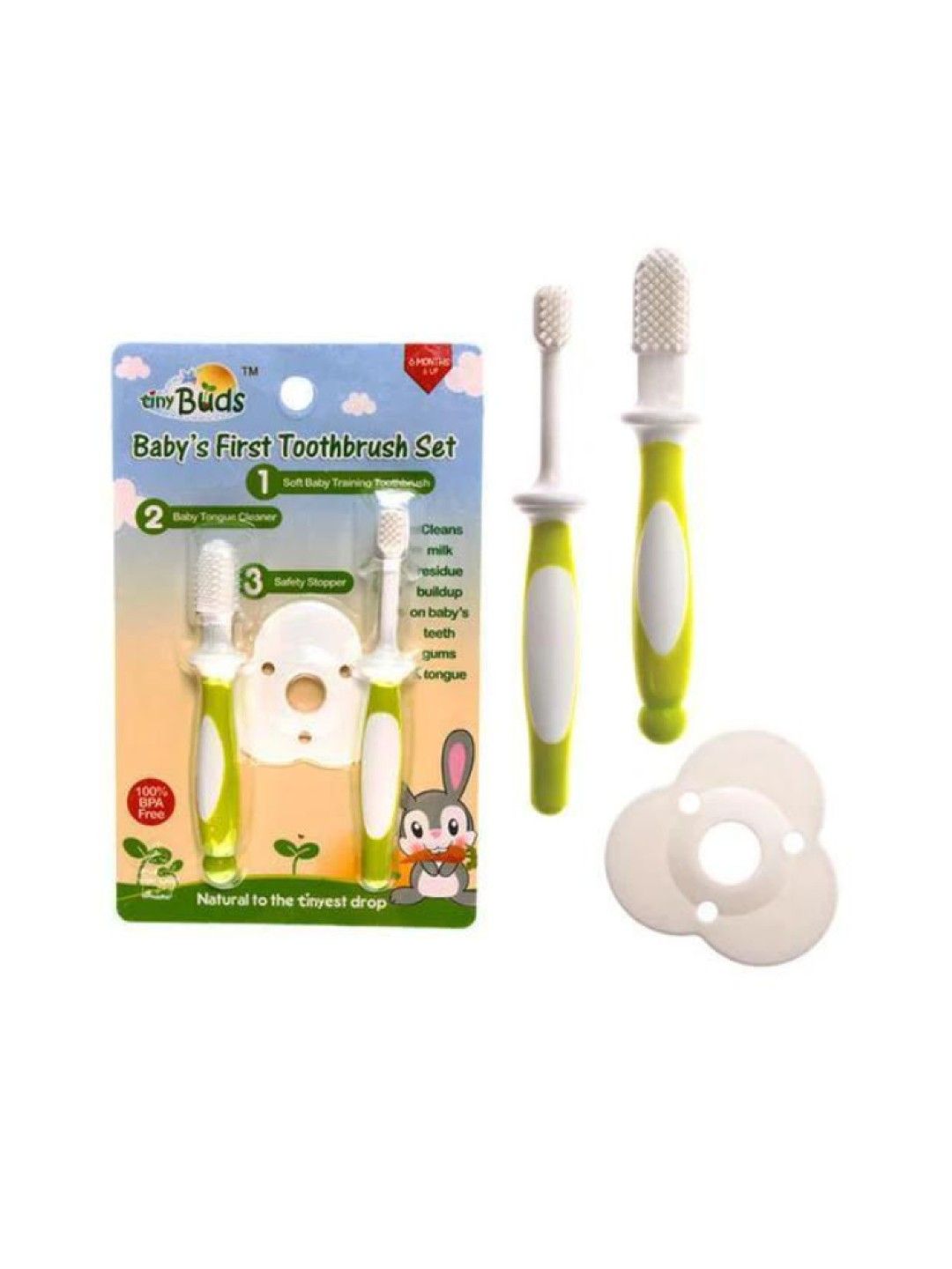 Tiny Buds Baby Toothbrush & Tongue Cleaner Set