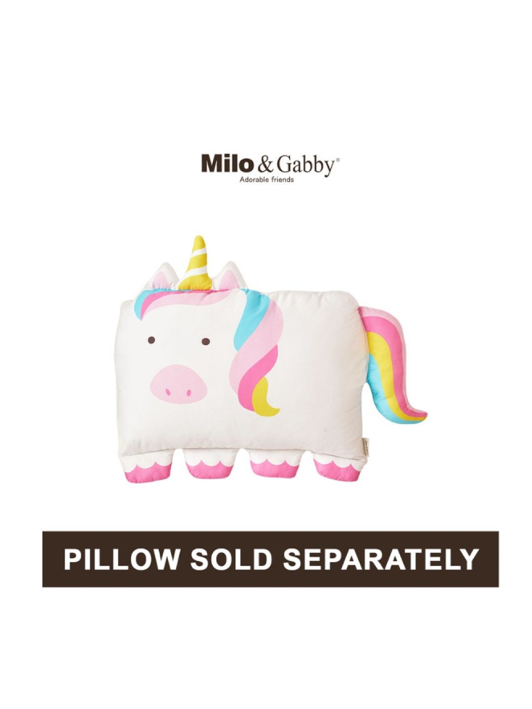 Milo & Gabby Kids Pillow Case - Milky (No Color- Image 2)