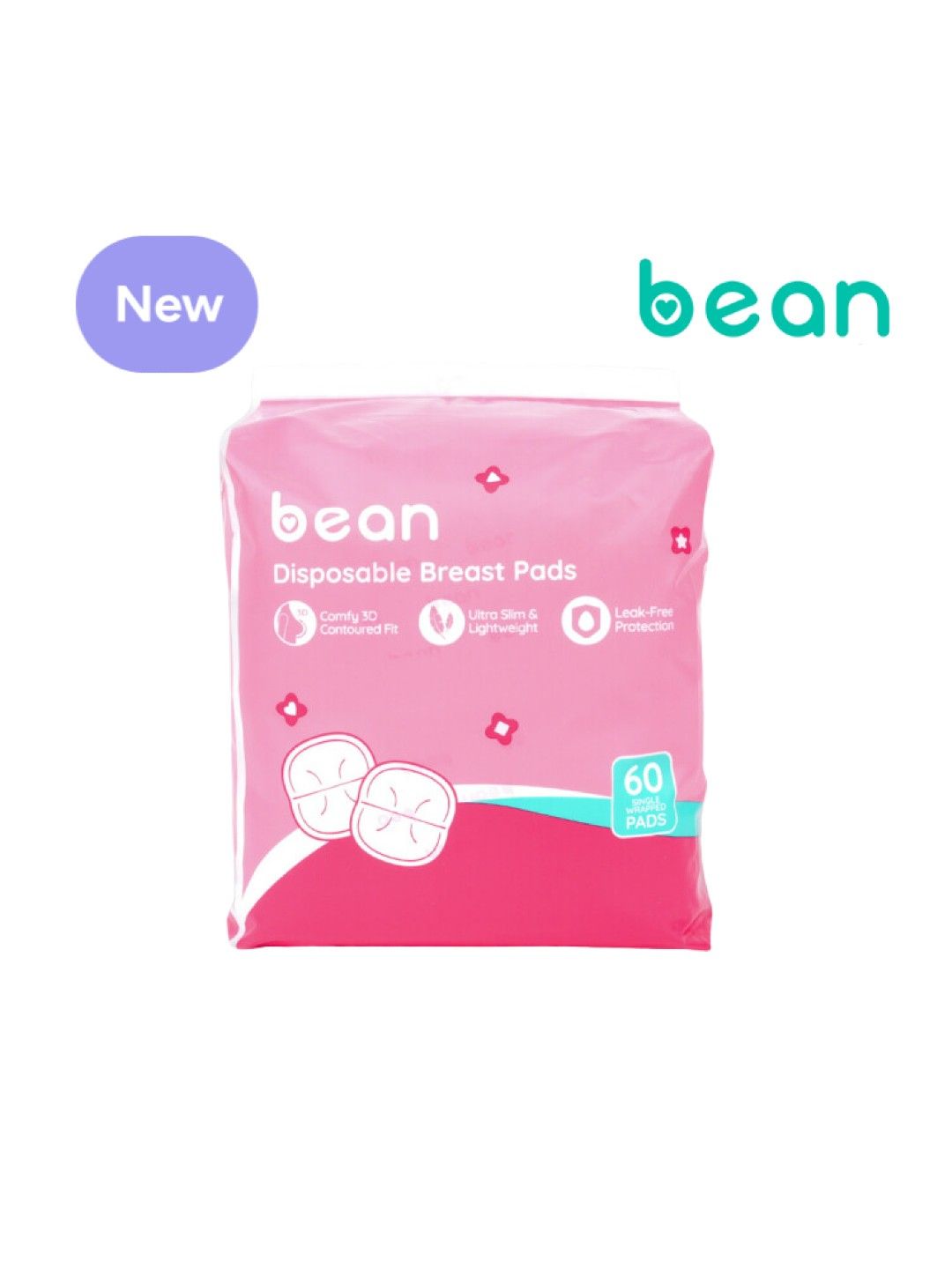 bean Disposable Breast Pads (60 pads) (No Color- Image 1)