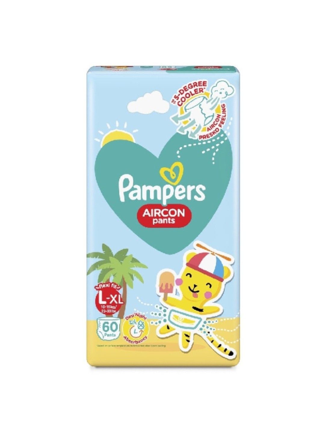 Pampers Aircon Pants Diapers Large 60s x 1 pack (60 pcs) (No Color- Image 1)