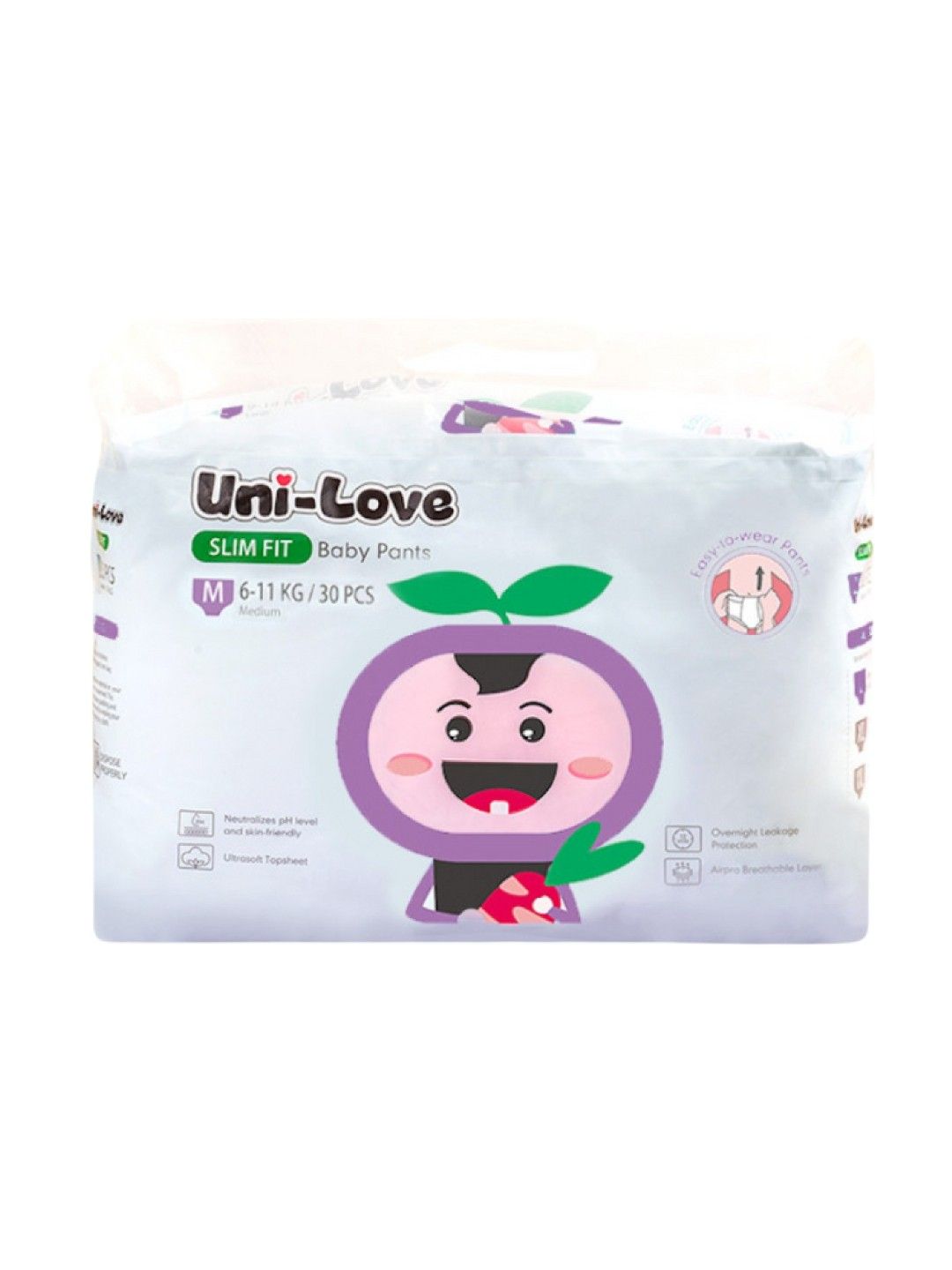 Uni-love Slim Fit Baby Pants Medium (30pcs) (No Color- Image 1)