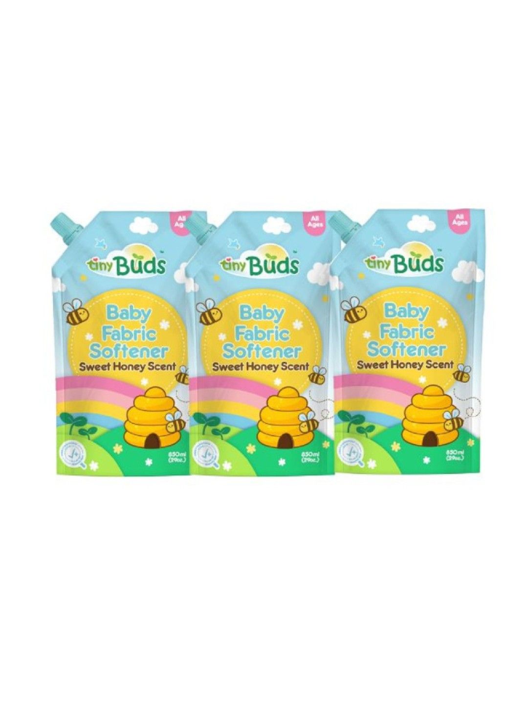 Tiny Buds Fabric Softener Sweet Honey (850ml) - Bundle of 3