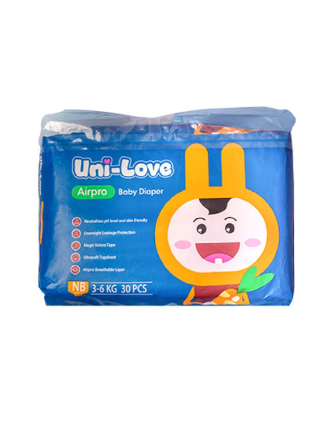 Uni-love Airpro Baby Tape Diaper Newborn (30pcs) (No Color- Image 1)