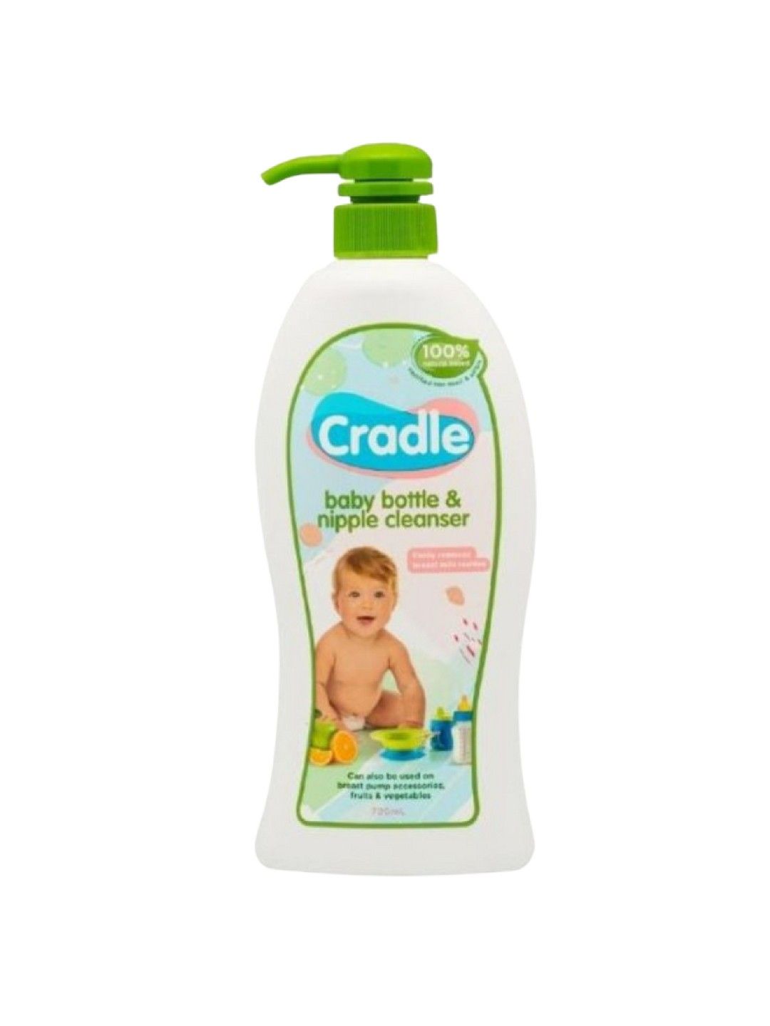 SPF White Natural Baby Bottle Wash & Nipple Cleaner-Natural & Non-toxic -700mL Pump Bottle