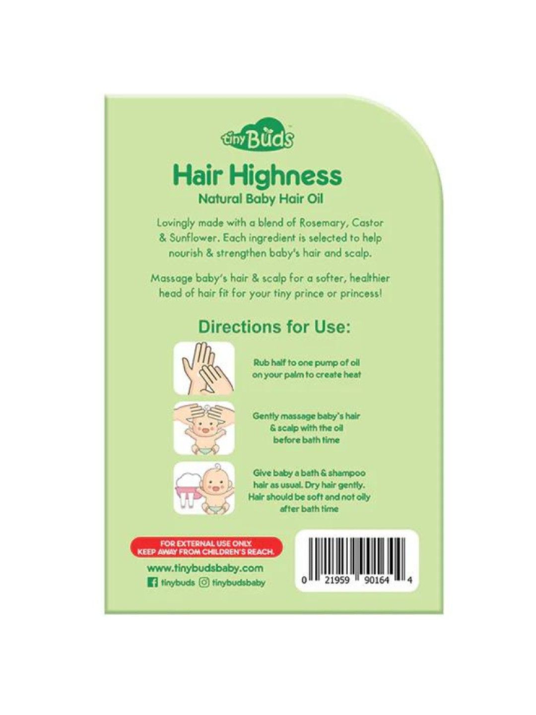 Tiny Buds Hair Highness Natural Baby Hair Oil (No Color- Image 2)