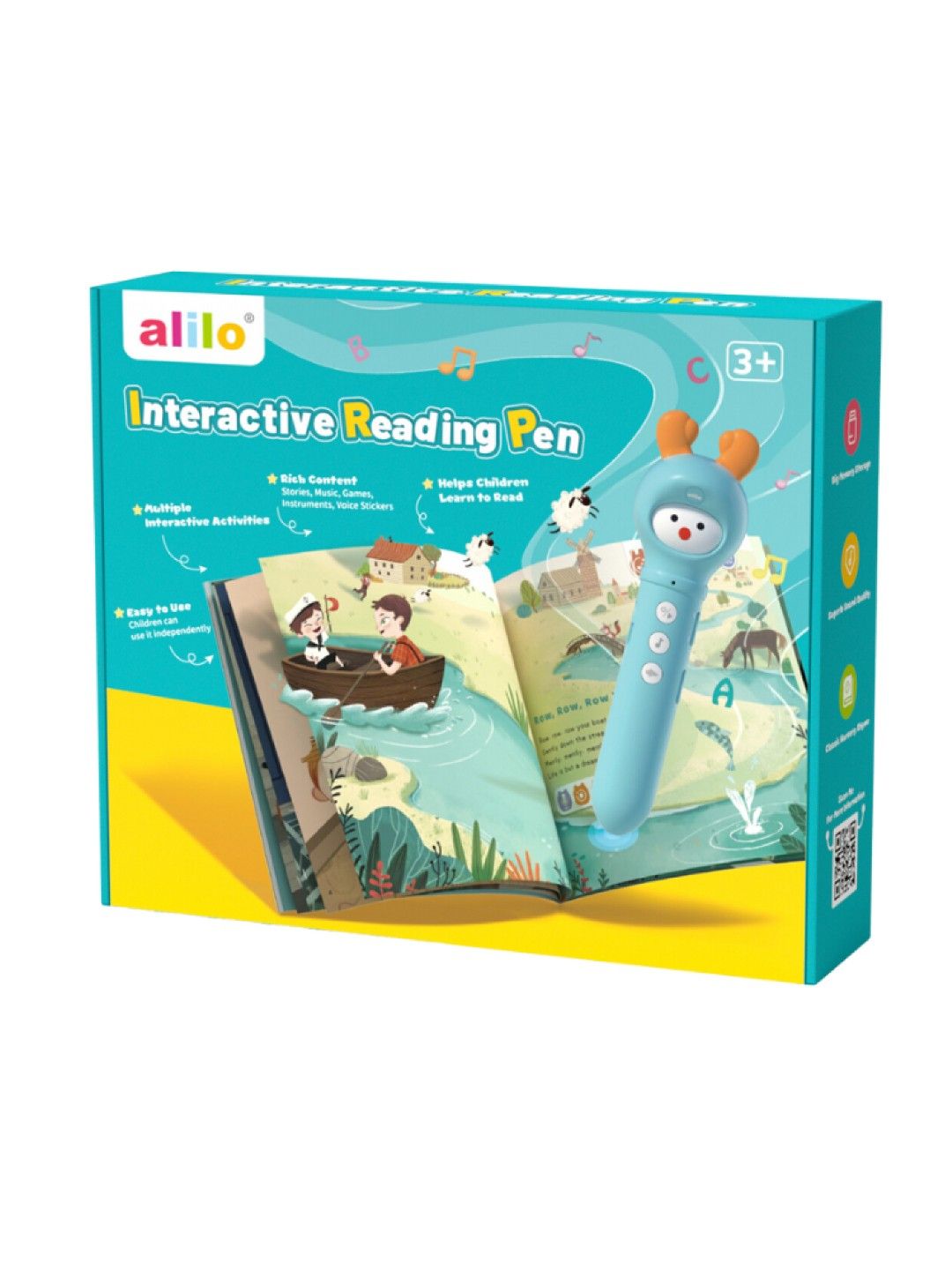 Alilo Cognitive Learning Pen (English) Complete Set with Flash Cards and Books (No Color- Image 1)