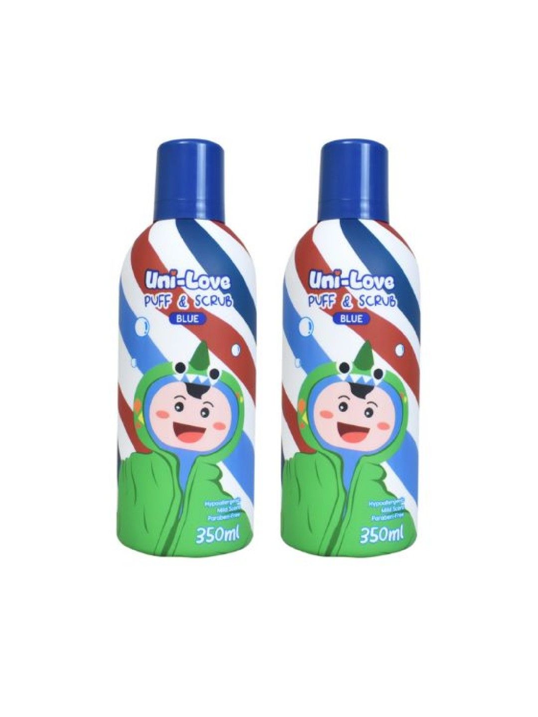 Uni-love Puff and Scrub (Blue) 350ml (Bottle of 2) (No Color- Image 1)