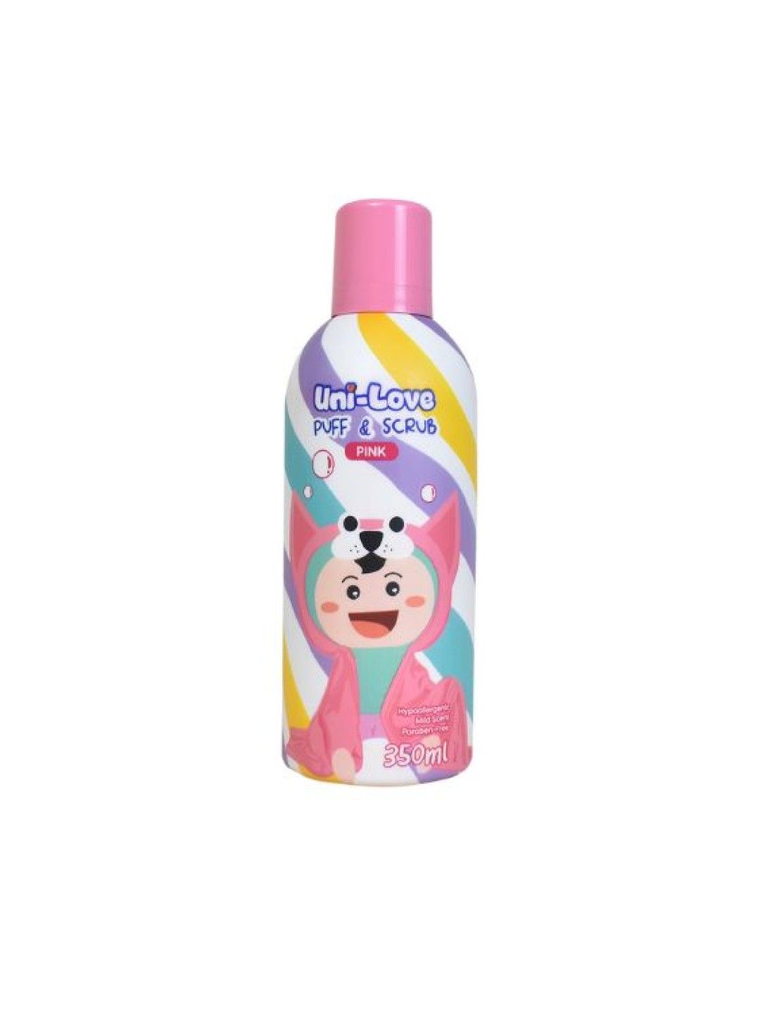 Uni-love Puff and Scrub (Pink) 350ml (No Color- Image 1)