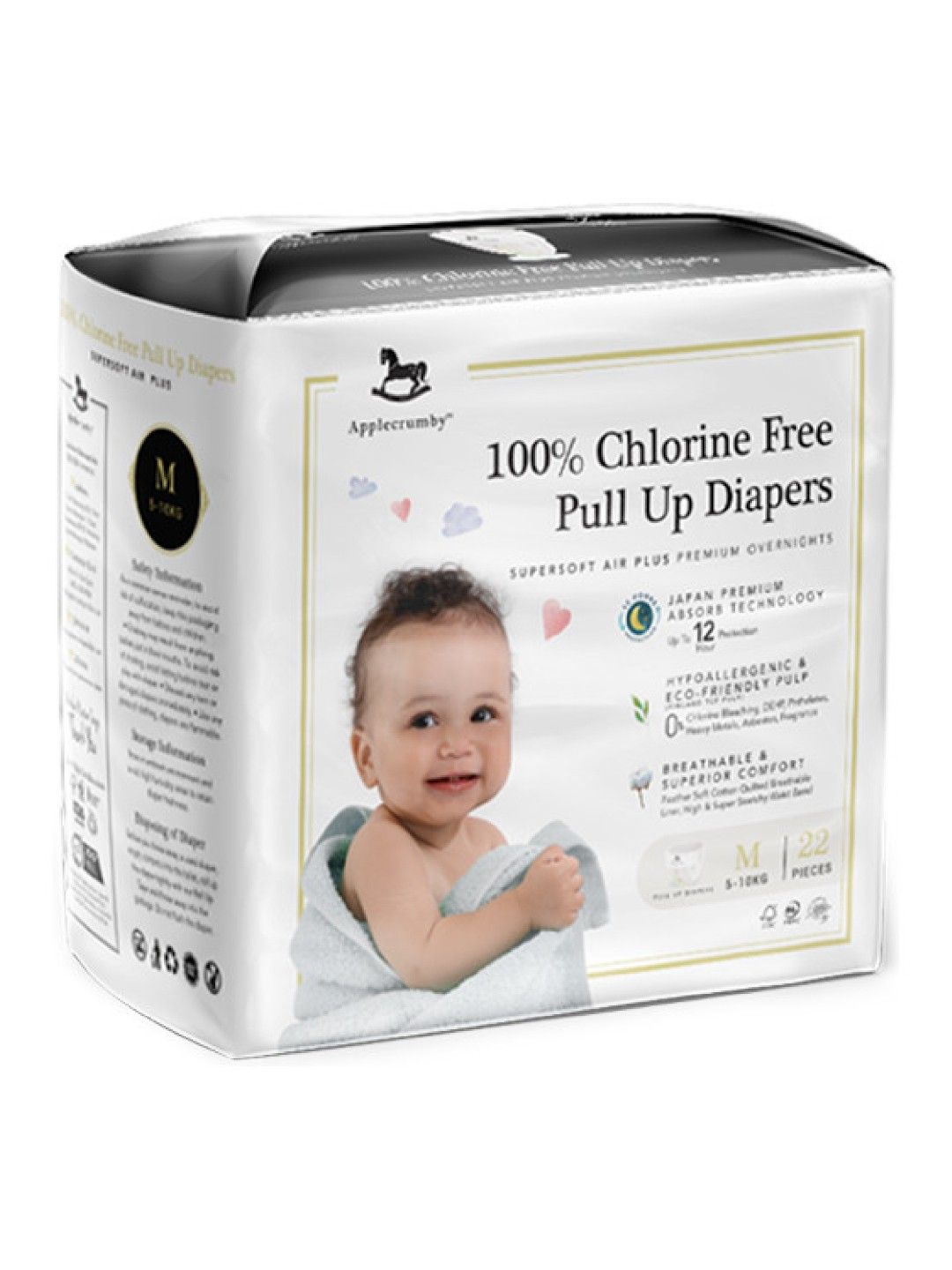 Applecrumby Pullup Diapers Medium (22pcs) (No Color- Image 1)