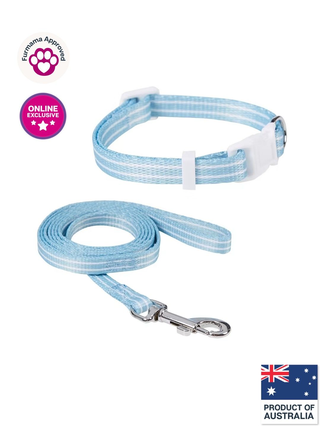 Anko Puppy Collar & Lead (Blue- Image 1)